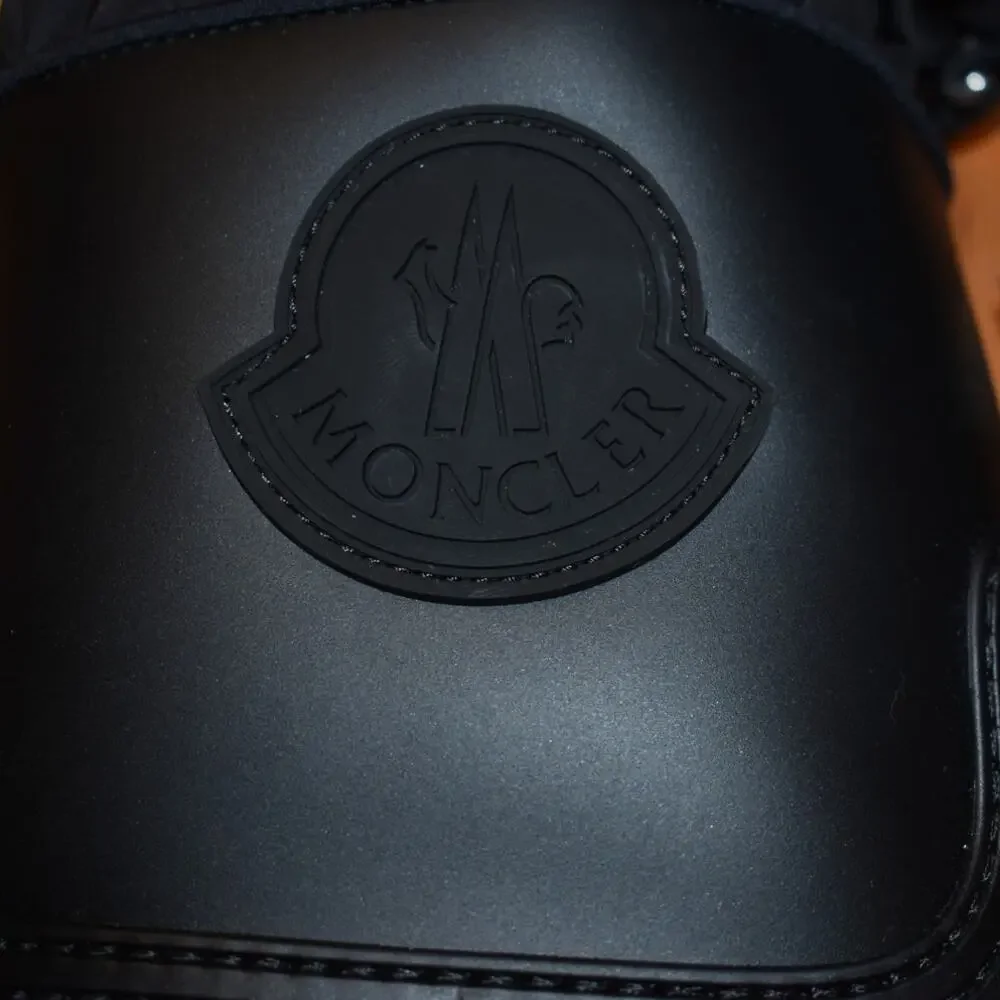 Moncler Women's Black Kickstream Rubber Waterproof Boots Size IT 39 US 9